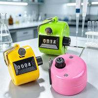 Compteur manuel mécanique portable en plastique coloré pour inventaire d'entrepôt, statistiques de flux, laboratoire JVLAB