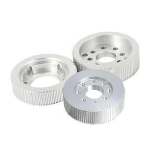 Polea de correa redonda de aleación de aluminio de planta de fabricación de China con tornillos de juego rueda de correa de transmisión del Motor del husillo para correa de 6mm - Product Image 5