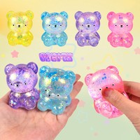 Aurora Maltose Mini Bear Stress Relief Squeeze Ball avec rebond lent pour les enfants de 5 à 7 ans