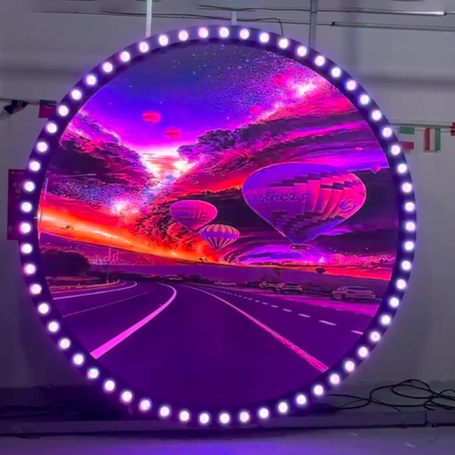 Aglare P2.5 P3 P4 55cm 60cm 1.5m 2m Diameter Circular Led Display Screen Side Round Led Display for Outdoor Advertising
