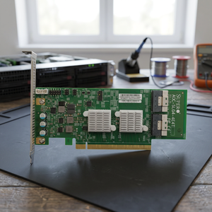 AOC-SLG4-4E4T Quad NVMe HBA PCIe 4.0 x16 แบบ Low Profile 2x SlimSAS 4x U.2 Retimer RoHS - Product Image 3