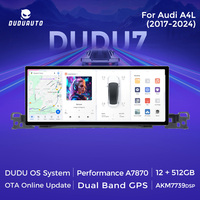 DUDUAUTO DUDU7 2K 12.3 pouces Autoradio portable Système Android avec DSP OBD2 Amplificateur & GPS pour Audi A4L 2017-2024