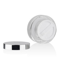 Pot en verre à double compartiment au design unique, 10g*2 35g*2, pour crème visage, contour des yeux, beurre corporel, lotion, avec bouchon à vis
