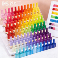 Vente de gros Vernis à ongles gel semi-permanent 60 couleurs OEM Fournisseur de vernis à ongles en gel végétalien 15ml Vernis à ongles en gel avec logo personnalisé