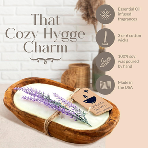 Bougie parfumée de luxe en bois, artisanale, dans un bol en bois d'acacia long, bols à bougies vides, plateau en bois - Product Image 4