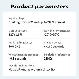 TMP 2000VA 벽걸이 미니와트 계전기 전압 안정기 단상 90-280V 자동 전압 조정기 AVR - Product Image 5