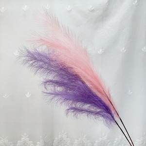 Décorations en plumes artificielles Meiyu Craft Flower Factory, 12 branches colorées, faites à la main, accessoires de décoration pour mariage et maison - Product Image 2