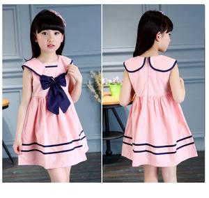 Vestido de fiesta para niña, diseño de vestido azul a rayas con lazo náutico, sin hombros, para graduación, para niñas. - Product Image 3