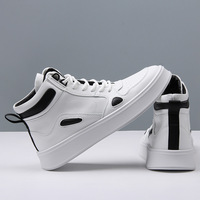 Nouvelles chaussures blanches en velours, chaussures de skate à tige haute pour hommes, légères et confortables, chaussures de sport décontractées pour hommes, chaussures en coton pour hommes