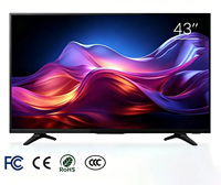 TV Layar Datar Pintar 43 Inch Grosir Pabrik, Televisi LED 4K Ultra HD Android 13/14/15 untuk Rumah & Hotel, Game & Film