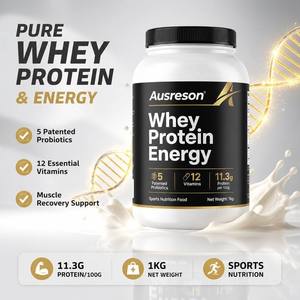 Ausreson OEM Pure <span class=keywords><strong>Whey</strong></span> Protein Isolate in Polvere Integratore Sportivo Energia Recupero Muscolare Ingrosso <span class=keywords><strong>Proteine</strong></span> del Siero del Latte in Polvere per Bevande - Product Image 2