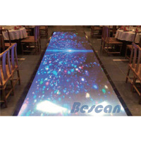 BESCAN Interaktiver Tanzboden LED-Display 3D-Tanzboden Stehende LED-Bildschirmpaneele Bodenfliesen LED-Bühne Hochzeitsdisplay