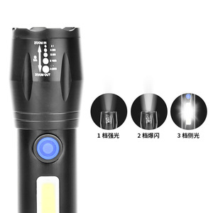 Paulaner LED Flashlight USB <b>Rechargeable</b> Aluminum Alloy Waterproof COB <b>Work</b> <b>Light</b> - Product Image 5