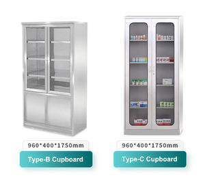 Populaire CUP-18 Cabinet de classement en acier inoxydable de laboratoire d'hôpital Armoire de rangement de médicaments pour instruments médicaux - Product Image 6