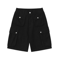 Short en jean confortable à taille élastique avec effet de lavage unique Personnalisez le transfert de chaleur du logo de la nuance de couleur en denim du pantalon