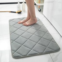 Diamant-Memory-Foam-Badematte, gesteppt, saugfähig, schnelltrocknend, rutschfest, mit PVC-Rückseite für Badezimmer, Duschboden, Teppich
