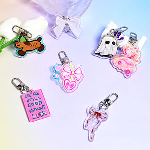 Llavero de Acrílico Personalizado con Impresión UV, Aleación de Zinc, Ecológico, Transparente, con Dibujos Animados, con Anillo de Epoxy, al por Mayor - Product Image 1