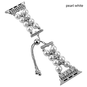 Bracelet perlé extensible perle breloques bijoux bracelet de montre pour <span class=keywords><strong>Apple</strong></span> Watch série <span class=keywords><strong>8</strong></span> 9 ultra 49mm 41mm <span class=keywords><strong>45mm</strong></span> - Product Image 4