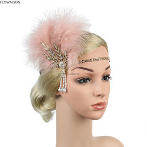 1920er Jahre Flapper Gatsby Kostüm zubehör Set 20er Jahre Flapper Stirnband Perlenkette Handschuhe Zigaretten halter Kostüm Requisiten - Product Image 3