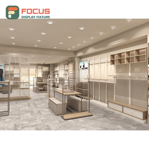 Modern Shop Interior Mixed Material <b>Showcase</b> Cabinet Full Service Clothing Store - Product Image 6