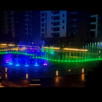 Fontaine sous-marine LED de luxe personnalisée en acier inoxydable, design moderne pour piscine extérieure commerciale, spectacle aquatique musical dansant