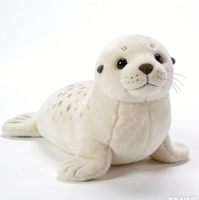 Peluche de phoque tacheté mignon, jouet en peluche doux avec broderie en polyester et coton PP, idéal pour les cadeaux d'anniversaire, OEM ODM disponible