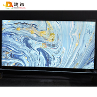 Matériau de revêtement mural en onyx rétroéclairé en faux albâtre translucide de qualité supérieure pour la décoration murale intérieure, grande dalle de pierre