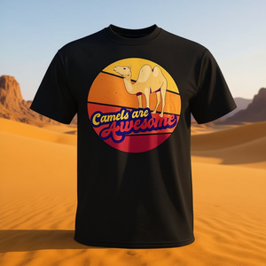 Camiseta con estampado de animales del desierto, color camel, unisex, talla para adultos S M L XL XXL - Product Image 3