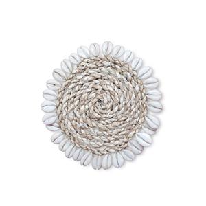 Coaser D 14 cm, décoration d'intérieur en herbe de mer faite à la main, centre de table avec un design traditionnel pour Diwali - Product Image 1