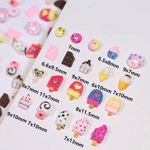 Paso Sico <span class=keywords><strong>2022</strong></span> Alta Calidad 30 unids/pack <span class=keywords><strong>verano</strong></span> Kawaii 3D <span class=keywords><strong>uñas</strong></span> encantos lindo postre Donut helado DIY resina manicura Decoración - Product Image 2