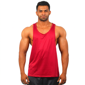 Débardeur décontracté pour homme, design de col personnalisé, léger, à séchage rapide, vêtements de sport, haut de fitness, faible MOQ en stock à prix avantageux - Product Image 1
