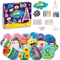 Kit de Peinture sur Pierre Personnalisé pour Enfants – Jouets Éducatifs DIY Multicolores pour Dessiner sur Roches – Kit Créatif de Graffiti Artistique Non Toxique