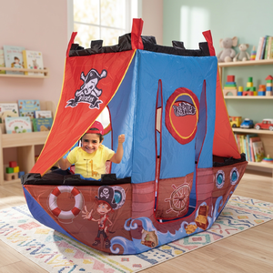 Tente de jeu PIRATES SHIP, pliable, en tissu coloré, pour enfants, salle de jeux intérieure, tente de jeu pour enfants - Product Image 3