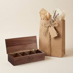 <span class=keywords><strong>Scatola</strong></span> per Tè in <span class=keywords><strong>Legno</strong></span> FSC Landy con Divisori, Organizzatore per Bustine di Tè a 4 Scomparti per Cucina, Hotel, Ufficio, Logo Personalizzato, Vendita all'Ingrosso - Product Image 6