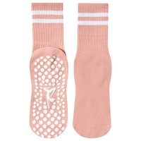Chaussettes de yoga antidérapantes, chaussettes avec grip en silicone sur toute la surface, chaussettes antidérapantes en coton doux pour l'entraînement à domicile, la danse et la remise en forme
