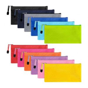 Waterproof Pencil <b>Storage</b> Bag Nylon Mesh Zipper Pouch A6 Travel Organizer Plastic <b>File</b> Folder School Office - Product Image 1