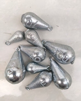 Usine 20g To120g banque poids de ver de pêche plomb en forme de goutte plomb de fer pour accessoires de pêche en rivière