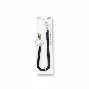 Portachiavi con Molla 26cm Nero Codice 32953 - Product Image 1