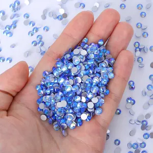 SS3-SS50 Bulk Strass Großhandel Glas Strass Flache Rückseite Nicht Hotfix Glitter Diamant Stein Für Kleidungs stück Nagel ArtT