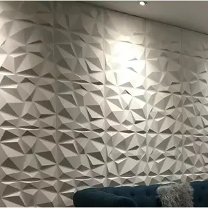 UDK 저렴한 공장 가격 화이트/블랙 다이아몬드 디자인 3d 벽 패널 벽지 PVC 3D 벽 패널 보드