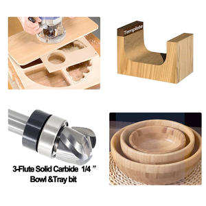 Sjabloon Flush Trim Router Bit Patroon Kom Bodem Clearing 3 Fluit, Upcut Spiraal 1/2 Snijden Dia. Voor Flush Trimmen-1/4 "Schacht - Product Image 4