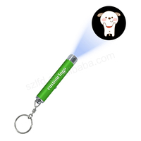 Logo personnalisé projecteur LED lampe de poche porte-clés entreprise publicité Promotion article pour mousquetons et porte-clés