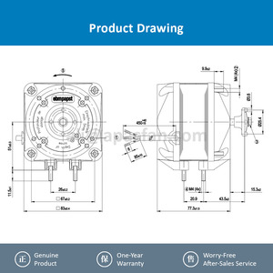 Ventilador de Refrigeración Q-Motor para Máquina de Hielo, Monofásico, 230V CA, 50/60HZ, 86/80W, 0.62/0.55A, 1300/1550 RPM, Modelo M4Q045-DA05-01 - Product Image 4