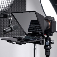 Téléprompteur portable FEELWORLD TP2 avec télécommande sans fil et séparateur de faisceau 70/30 pour enregistrement vidéo et diffusion en direct avec appareil photo reflex numérique