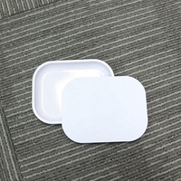Plateau à rouler en étain blanc 18*14CM avec logo personnalisé, ensemble plateau à herbes pour fumer avec couvercle magnétique, écologique