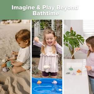 Novo Conjunto de Brinquedos de Pesca para Banho de Bebê 2026, Brinquedo de Pesca para Banheira de Silicone de Grau Alimentício Sem Mofo para Crianças, Brinquedos Flutuantes para Banheira Sem BPA - Product Image 3