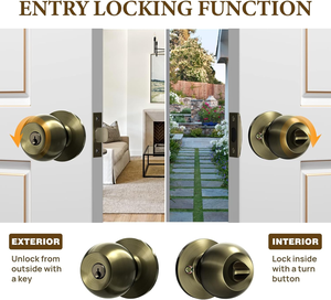 2025 bán chạy nhất cerradura chống trộm cửa Knob Set không thấm nước keyed nhập rắn thép không gỉ lối vào cửa khóa - Product Image 4