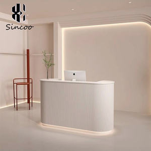 Wholesale Beauty Salon Cashier Simple Modern Shop Small Counter Custom Light Luxury <b>Nail</b> Salon Front <b>Desk</b> - Product Image 3