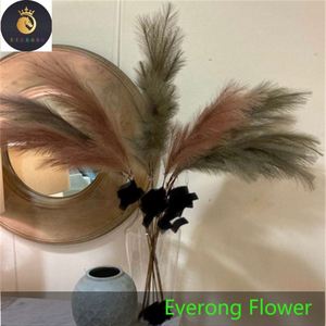Vente en gros de <span class=keywords><strong>fleurs</strong></span> de roseau artificielles pour décoration de fête de mariage, plumes, fleur d'herbe de pampa blanche et <span class=keywords><strong>rose</strong></span> naturelle - Product Image 5