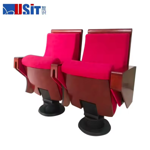 Cojín acolchado de alta calidad, silla de auditorio, sala de conferencias escolar, silla de iglesia con escritorio plegable - Product Image 3